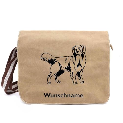 Nova Scotia Duck Tolling Retriever - Canvas Schultertasche Messenger mit Namen von Tierisch-tolle Geschenke