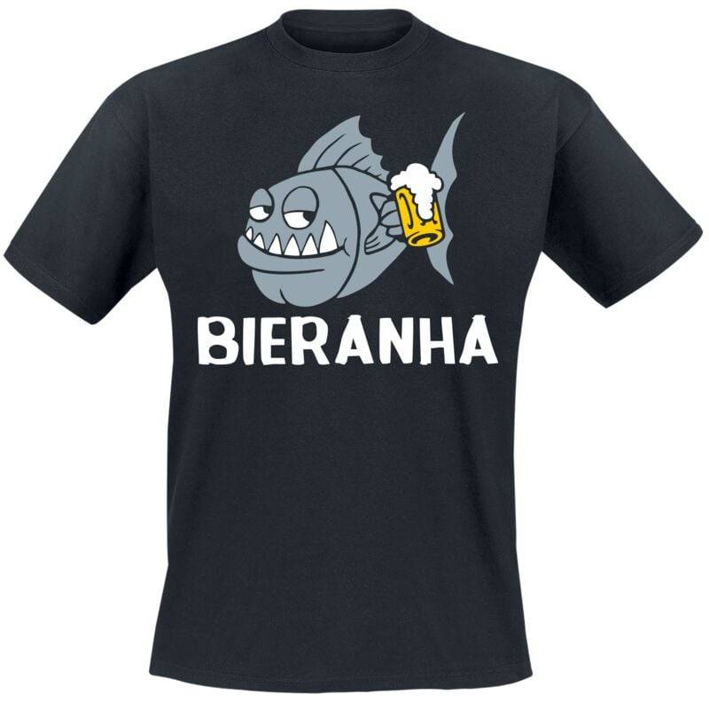 Tierisch Bieranha T-Shirt schwarz in L von Tierisch