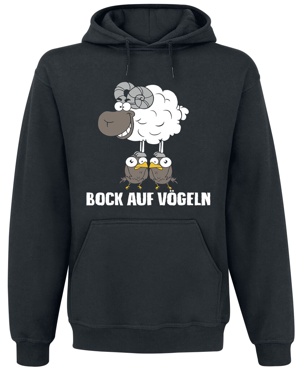 Tierisch Bock auf Vögeln Kapuzenpullover schwarz in XL von Tierisch