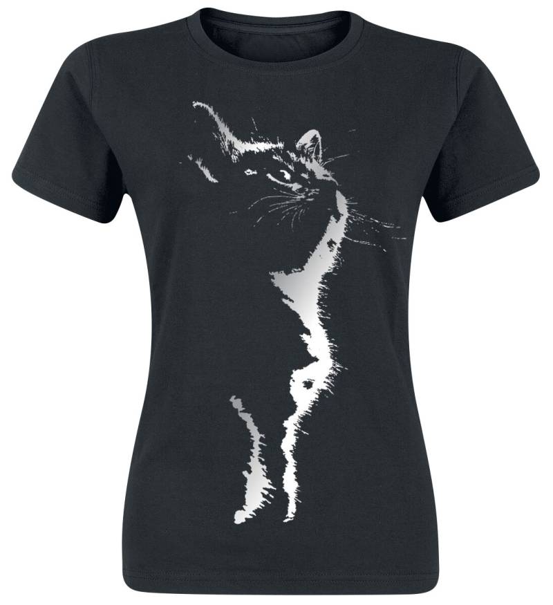 Tierisch Cat Silhouette T-Shirt schwarz in L von Tierisch