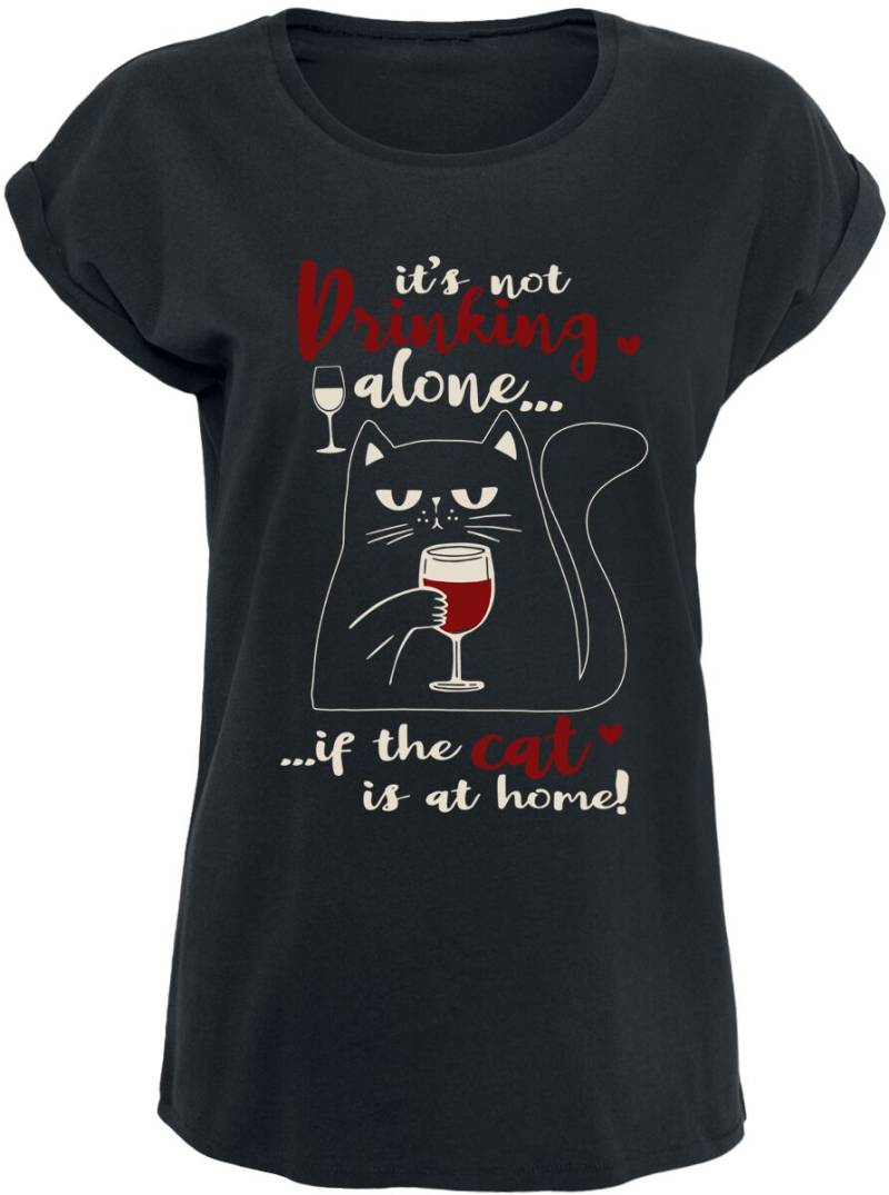 Tierisch Cat at home T-Shirt schwarz in XL von Tierisch