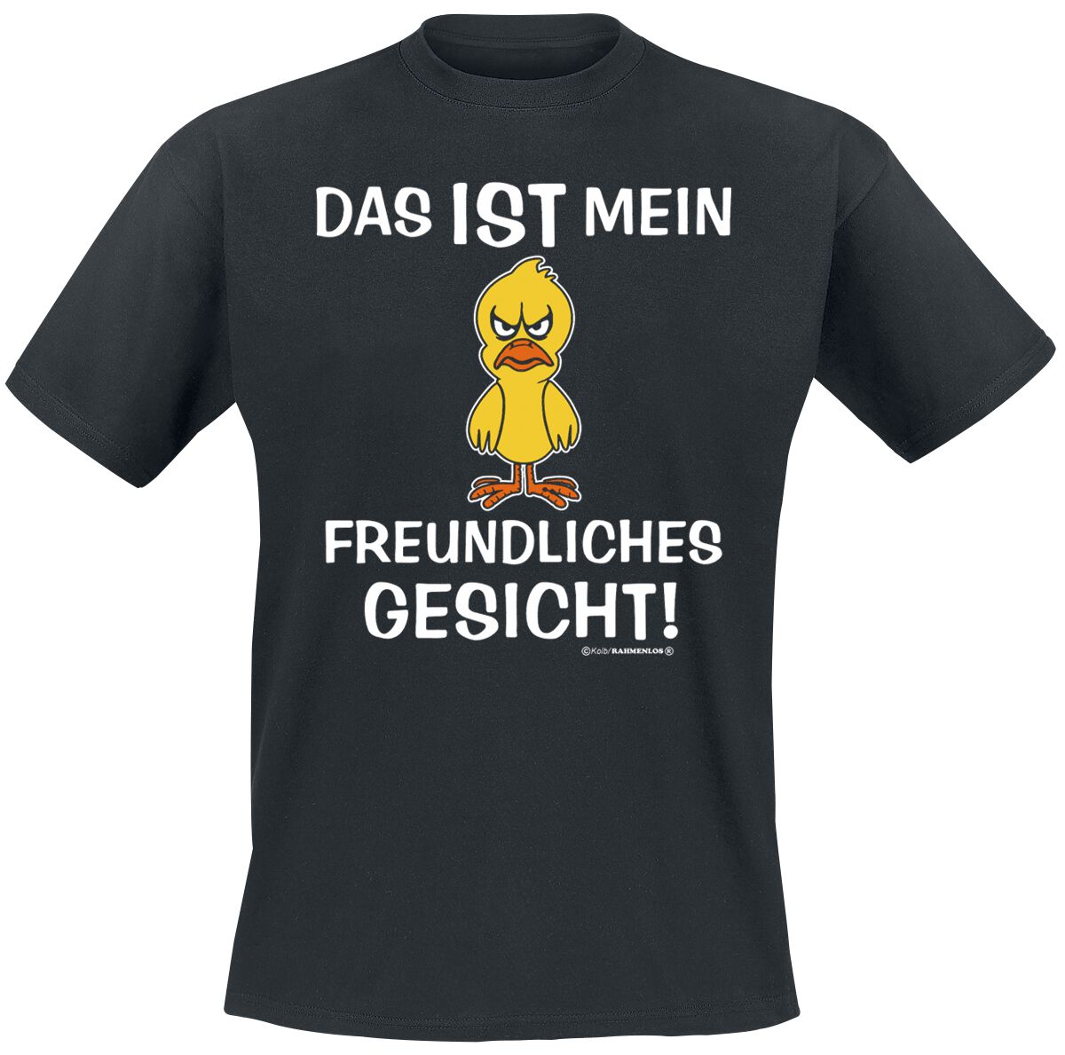 Tierisch Das ist mein freundliches Gesicht! T-Shirt schwarz in M von Tierisch