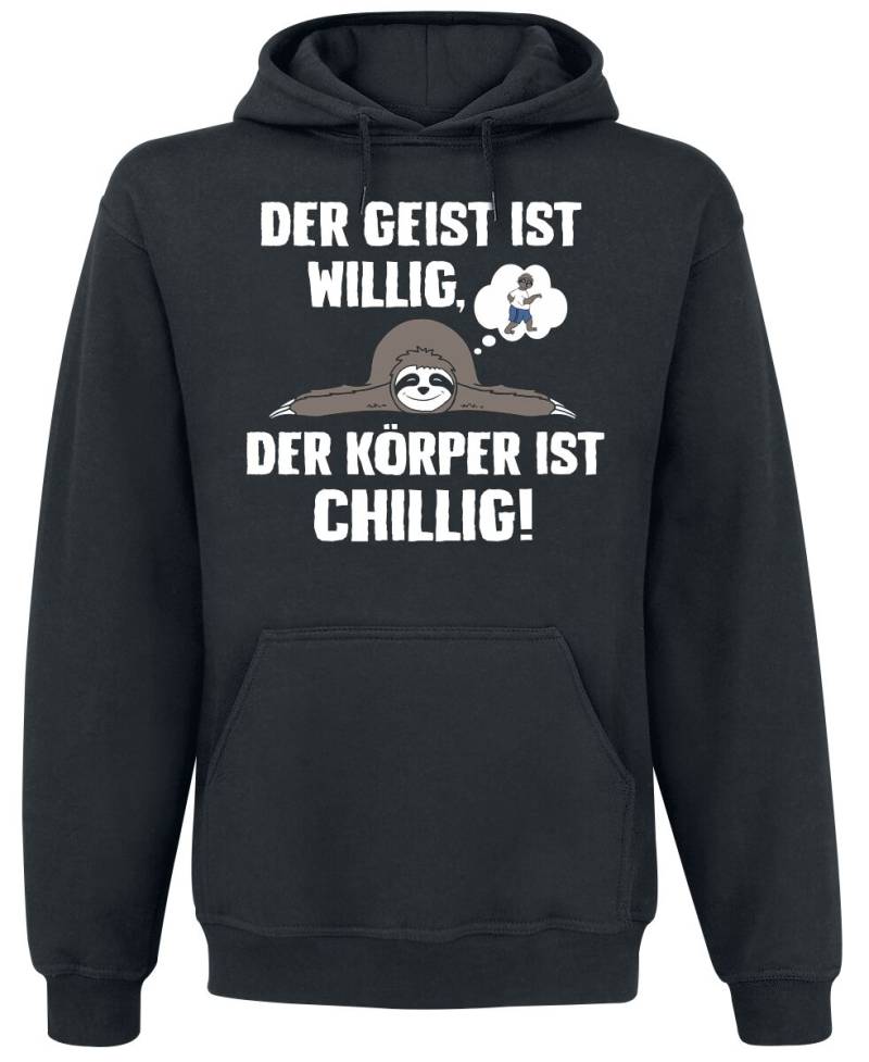 Tierisch Der Geist ist willig, ... Kapuzenpullover schwarz in M von Tierisch