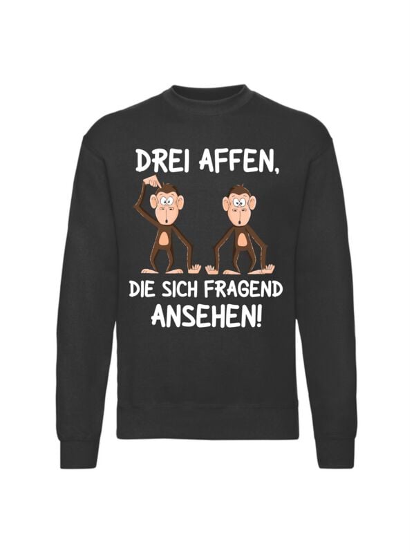 Tierisch Drei Affen Sweatshirt schwarz in M von Tierisch