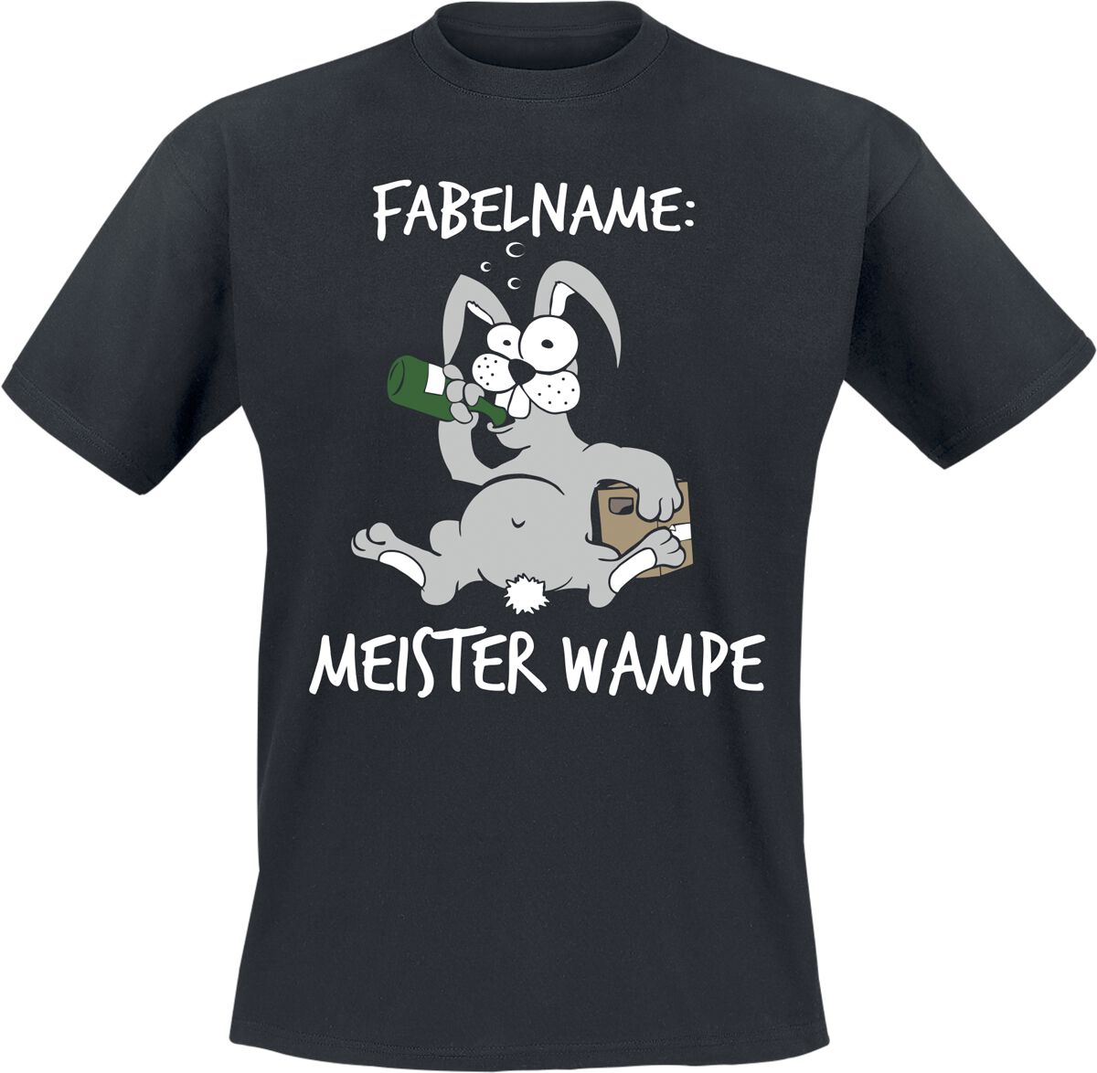 Tierisch Fabelname: Meister Wampe T-Shirt schwarz in M von Tierisch