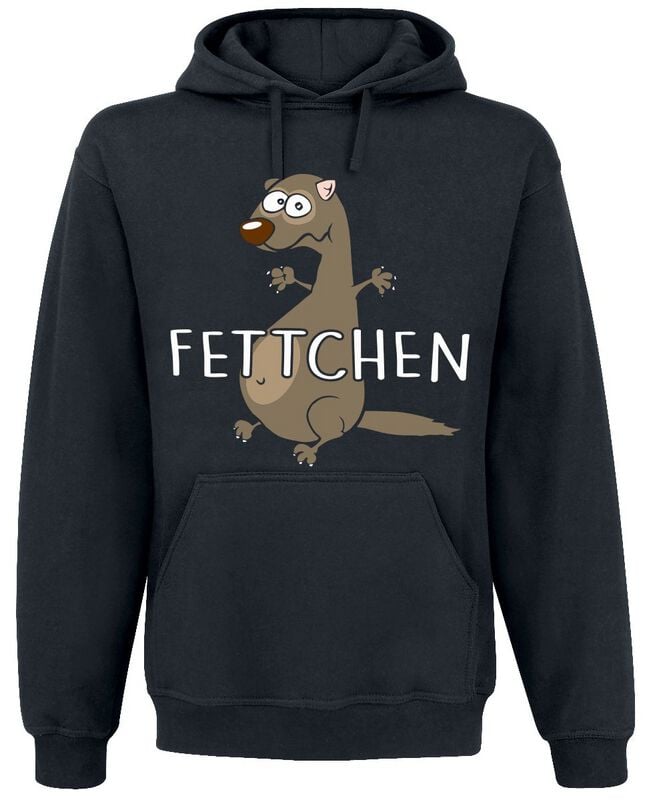 Tierisch Fettchen Kapuzenpullover schwarz in L von Tierisch