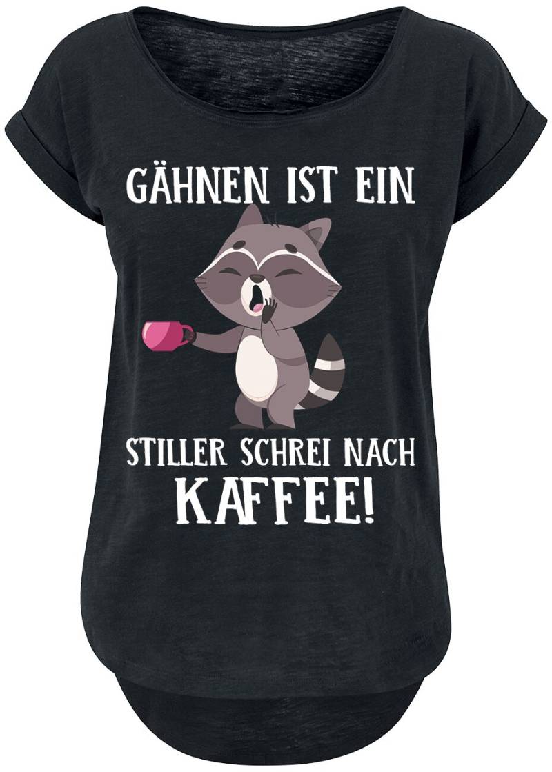 Tierisch Gähnen ist ein stiller Schrei nach Kaffee! T-Shirt schwarz in 4XL von Tierisch