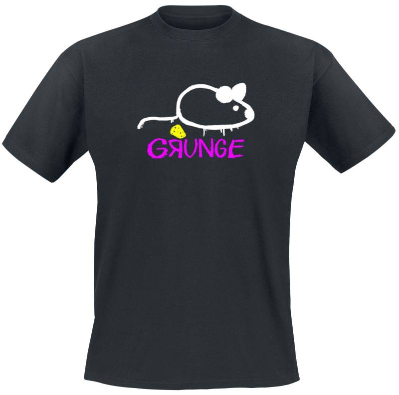 Tierisch Grunge Maus T-Shirt schwarz in XXL von Tierisch