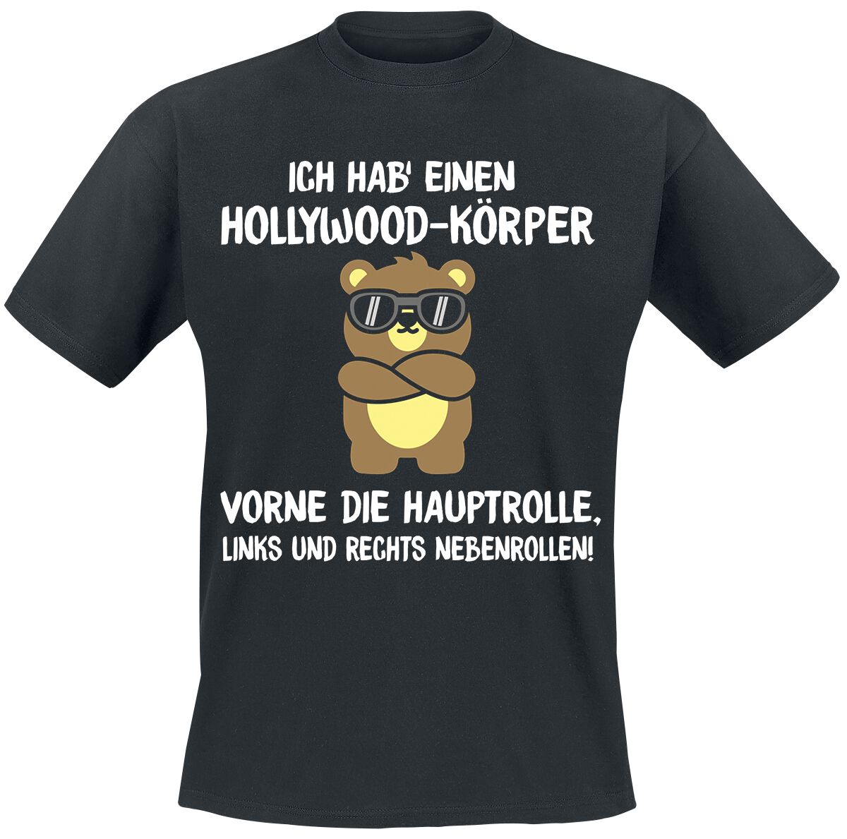 Tierisch Hollywood Körper T-Shirt schwarz in 3XL von Tierisch