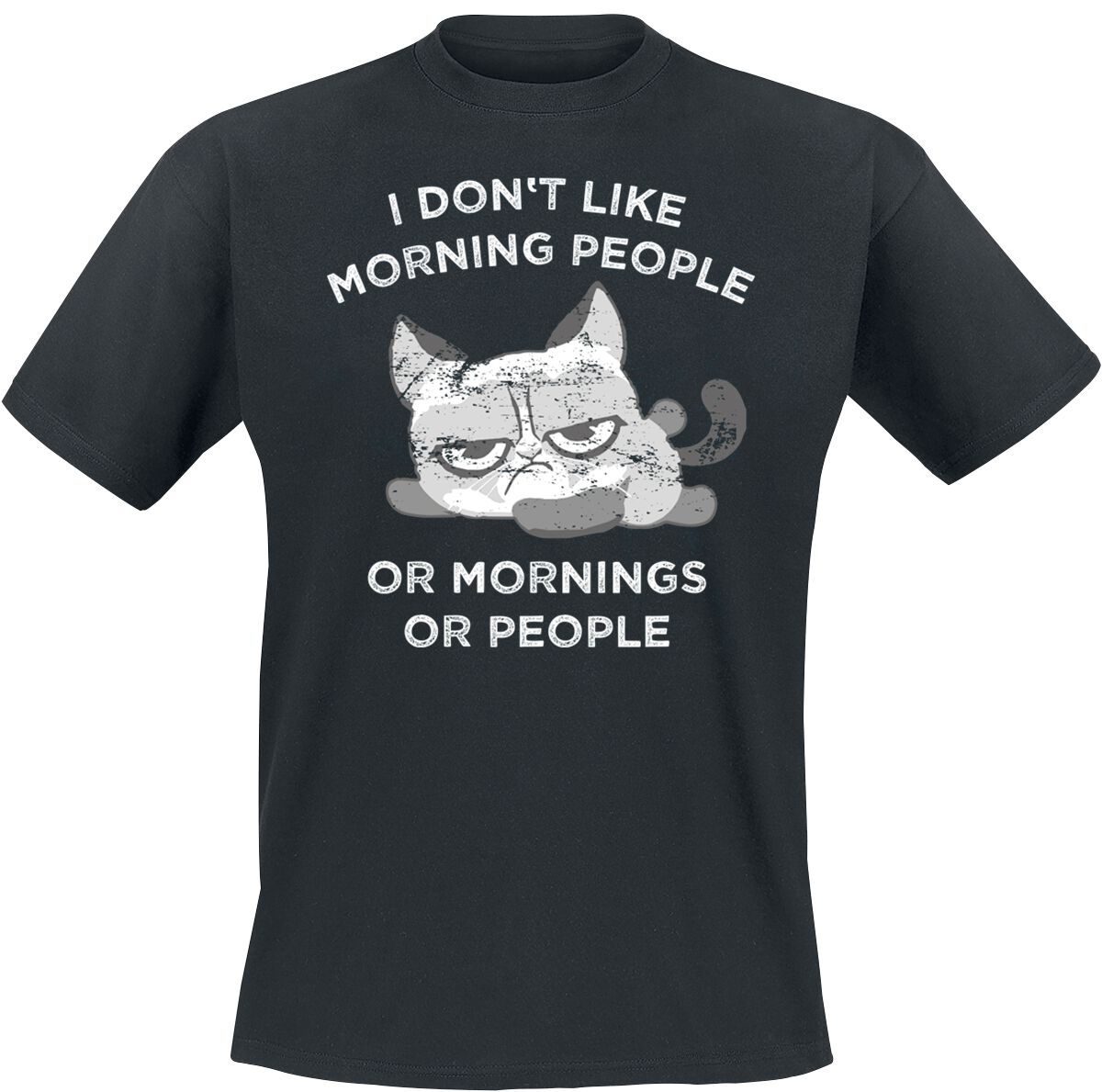 Tierisch I Don't Like Morning People... T-Shirt schwarz in M von Tierisch
