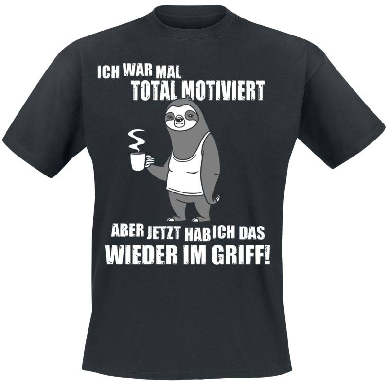 Tierisch Ich war mal total motiviert aber jetzt hab ich das wieder im Griff! T-Shirt schwarz in XXL von Tierisch