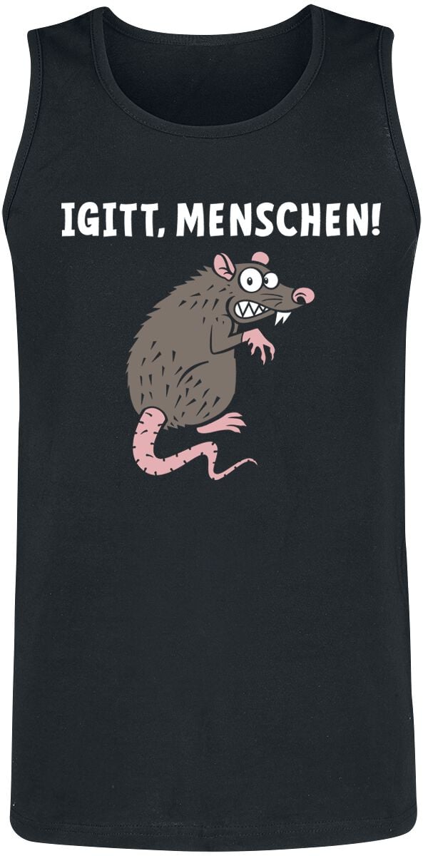 Tierisch Igitt, Menschen Tank-Top schwarz in XXL von Tierisch
