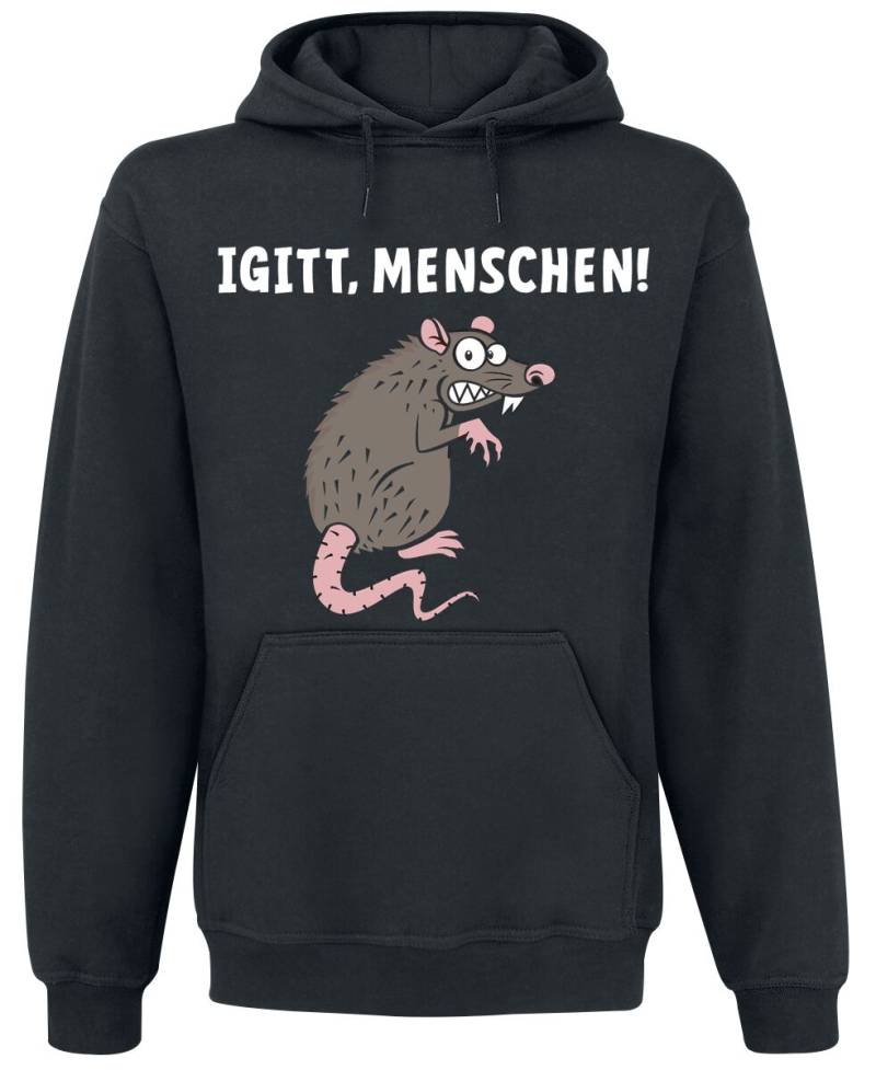 Tierisch Kapuzenpullover - Igitt, Menschen - S bis XXL - für Männer - Größe L - schwarz von Tierisch