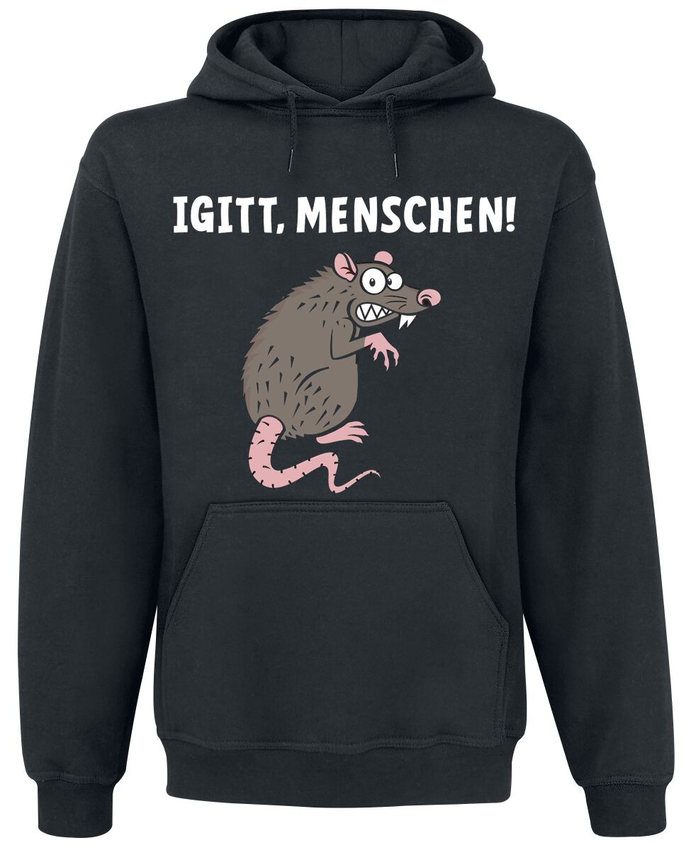 Tierisch Kapuzenpullover - Igitt, Menschen - S - für Männer - Größe S - schwarz von Tierisch