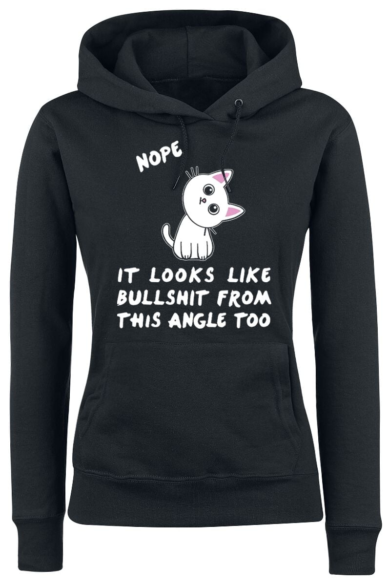 Tierisch Kapuzenpullover - Nope. It Looks Like Bullshit From This Angle Too - XS bis XXL - für Damen - Größe XS - schwarz von Tierisch