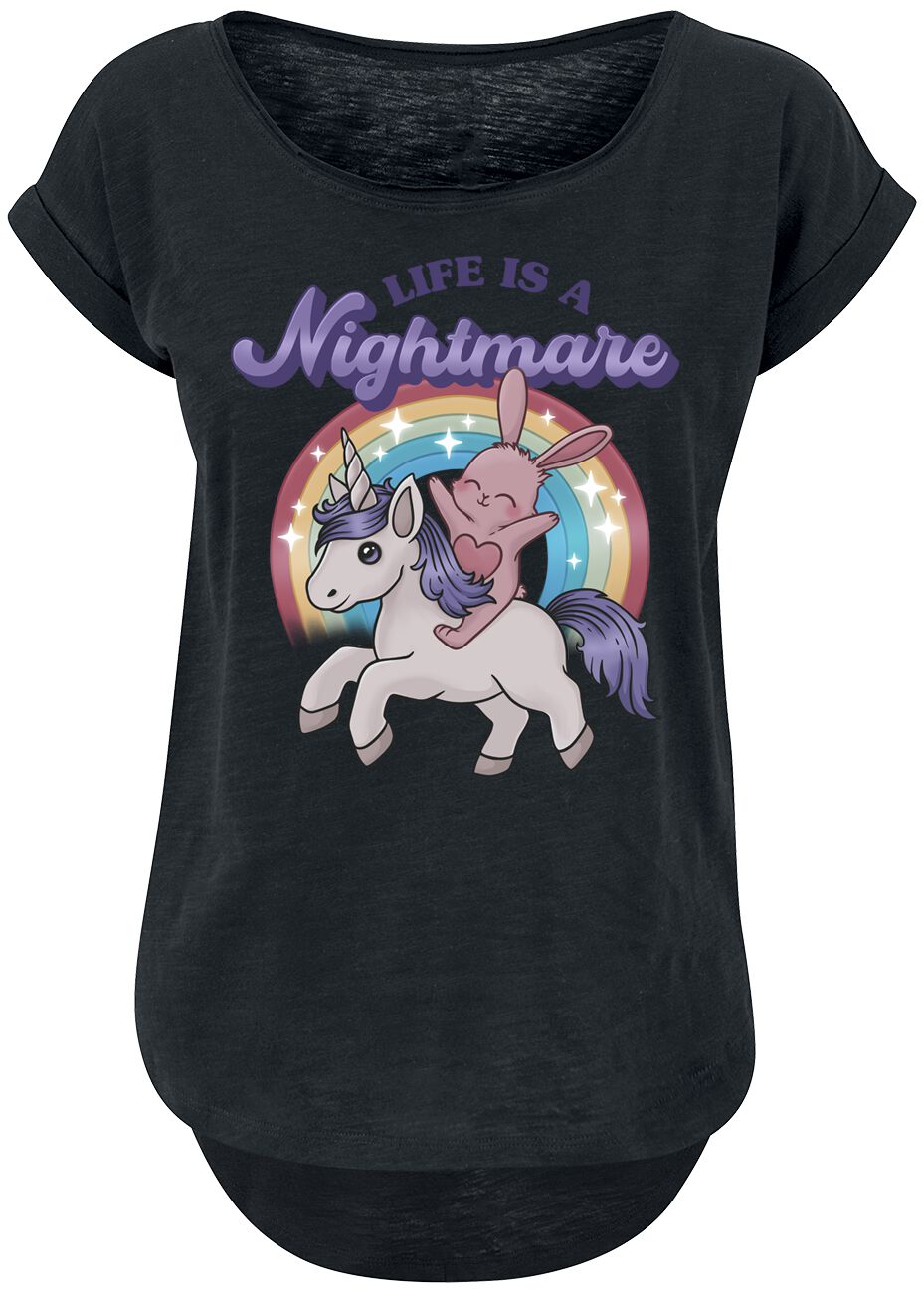 Tierisch Life Is A Nightmare T-Shirt schwarz in XXL von Tierisch