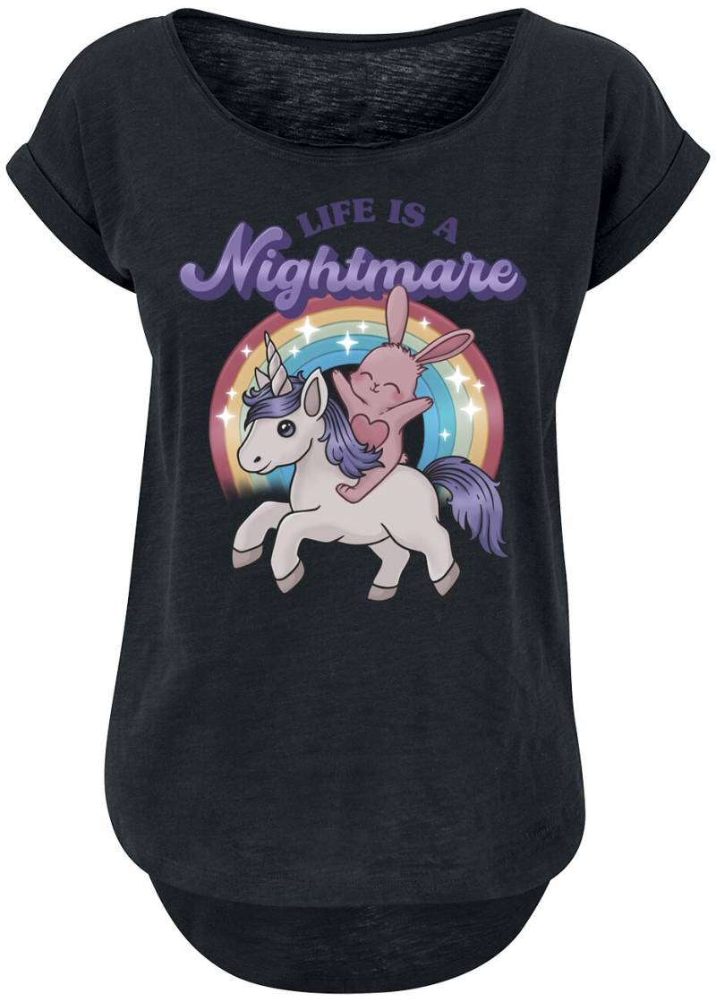 Tierisch Life Is A Nightmare T-Shirt schwarz in XXL von Tierisch