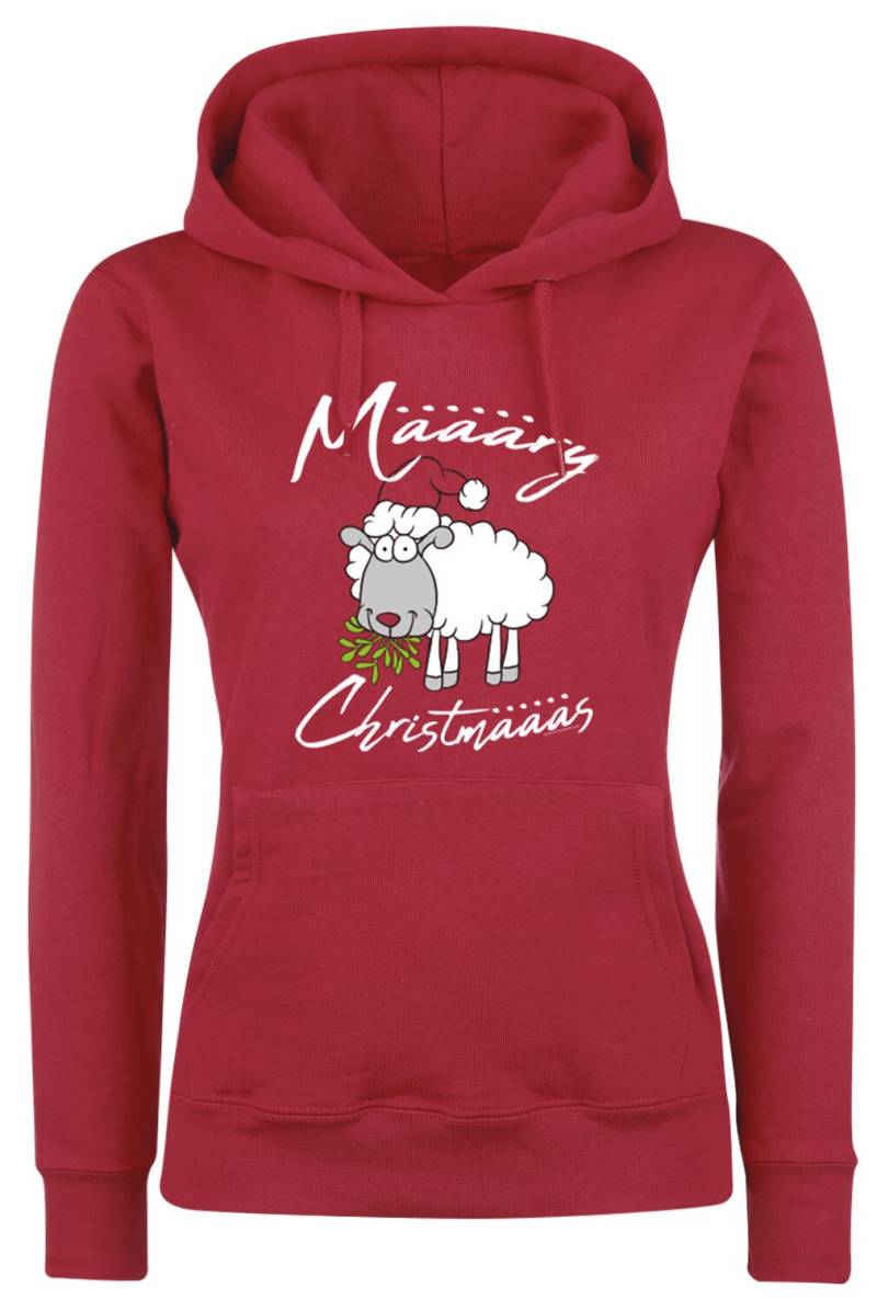 Tierisch Määäry Christmäääs Kapuzenpullover rot in XXL von Tierisch