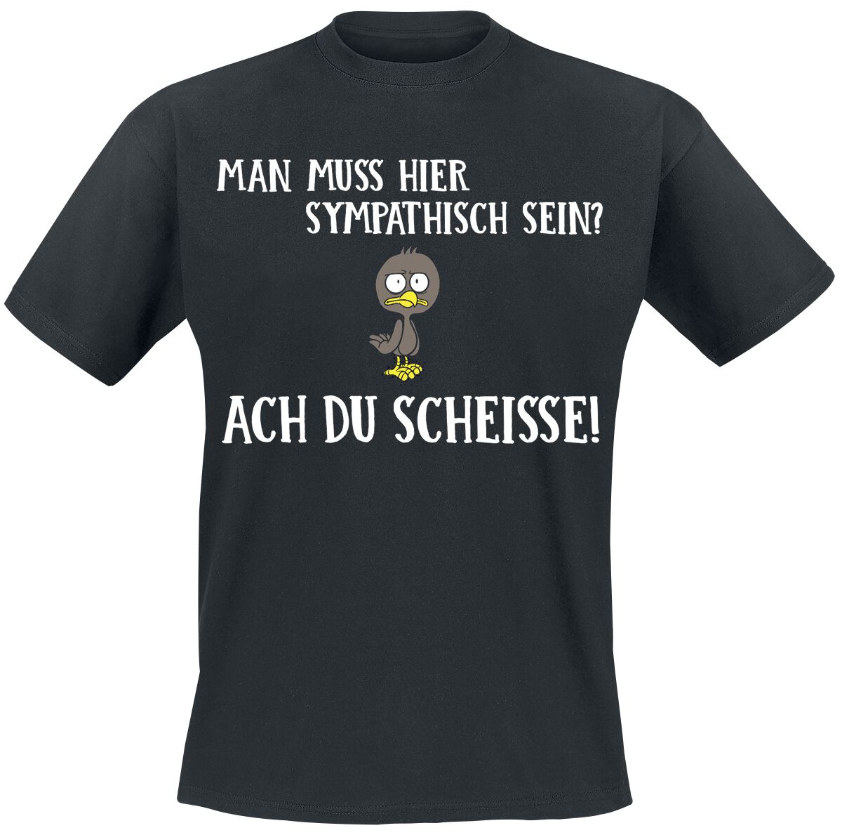 Tierisch Man muss hier sympathisch sein? T-Shirt schwarz in M von Tierisch