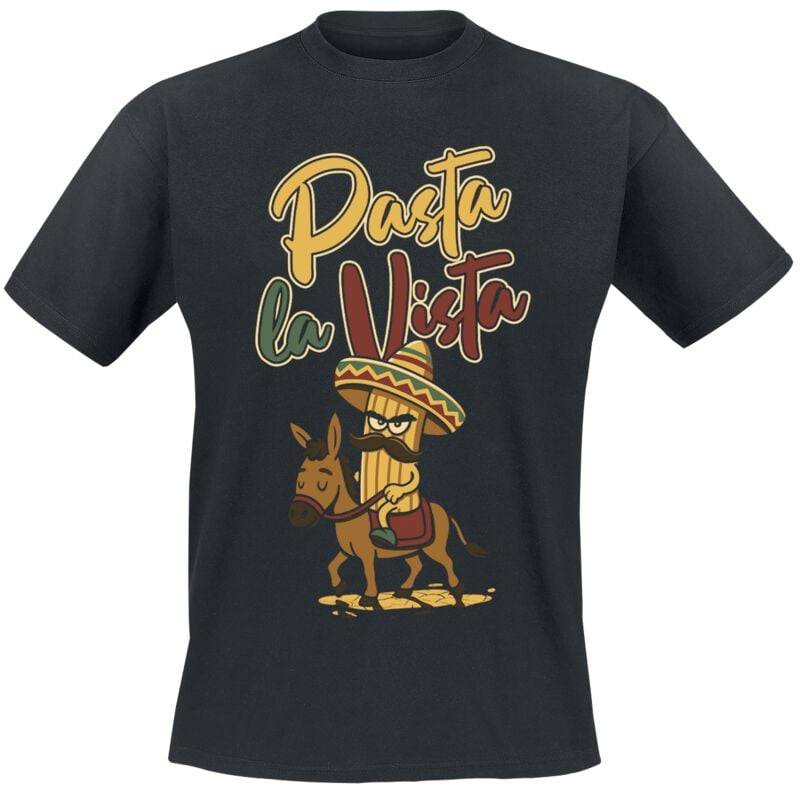 Tierisch Pasta La Vista T-Shirt schwarz in XXL von Tierisch