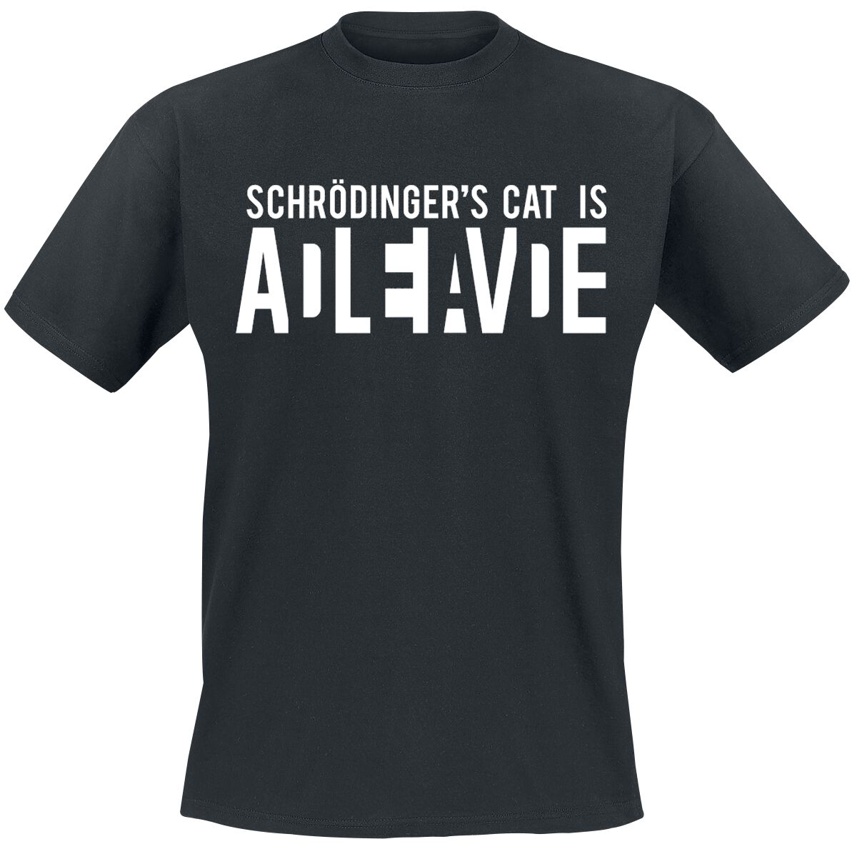 Tierisch Schrödinger's Cat Is Alive T-Shirt schwarz in 3XL von Tierisch