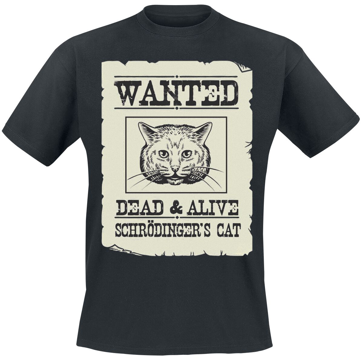 Tierisch Schrödinger's Cat Is Alive T-Shirt schwarz in L von Tierisch