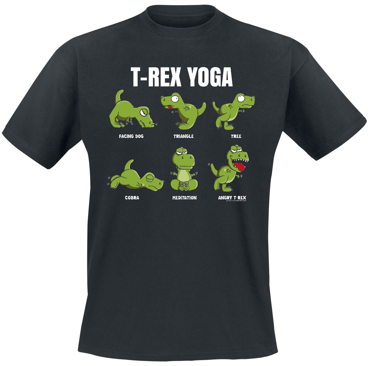 Tierisch T-Rex Yoga T-Shirt schwarz in L von Tierisch