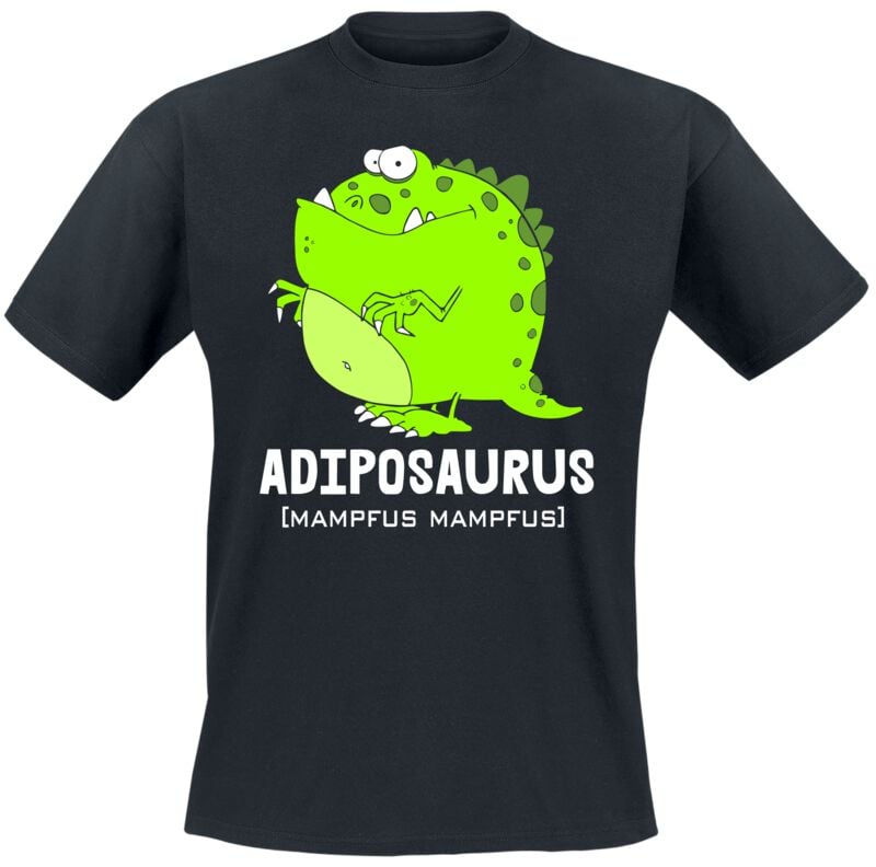 Tierisch T-Shirt - Adiposaurus - L bis 5XL - für Männer - Größe 3XL - schwarz von Tierisch