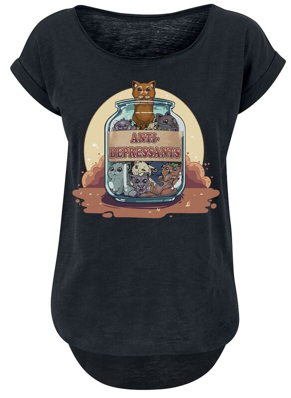 Tierisch T-Shirt - Anti Depressants - S bis XXL - für Damen - Größe M - schwarz Tierisch T-Shirt - Anti Depressants - S bis XXL - für Damen - Größe M - schwarz von Tierisch