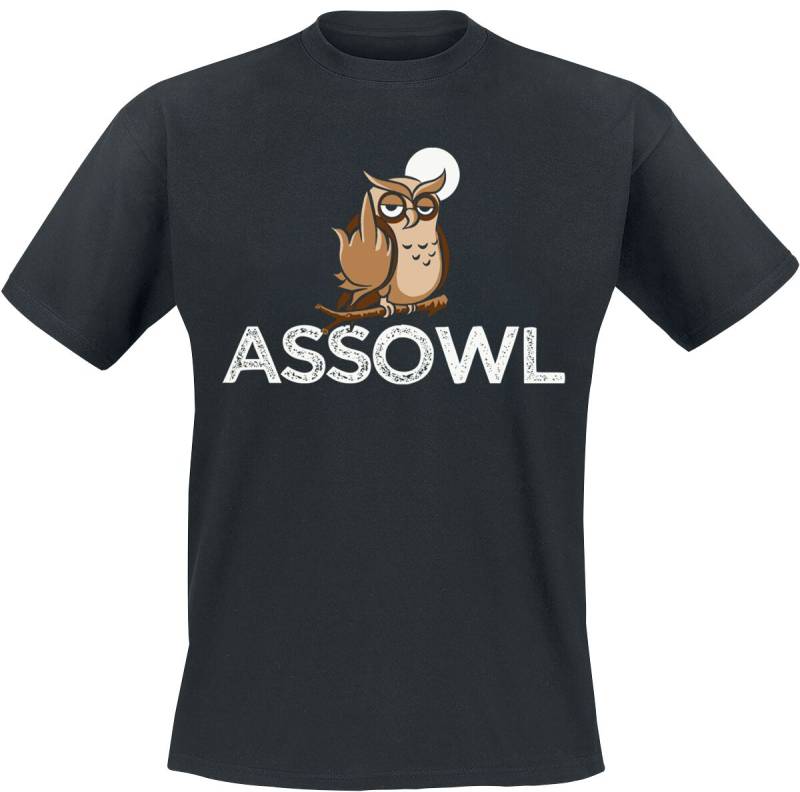 Tierisch T-Shirt - Assowl - S bis 4XL - für Männer - Größe 4XL - schwarz von Tierisch