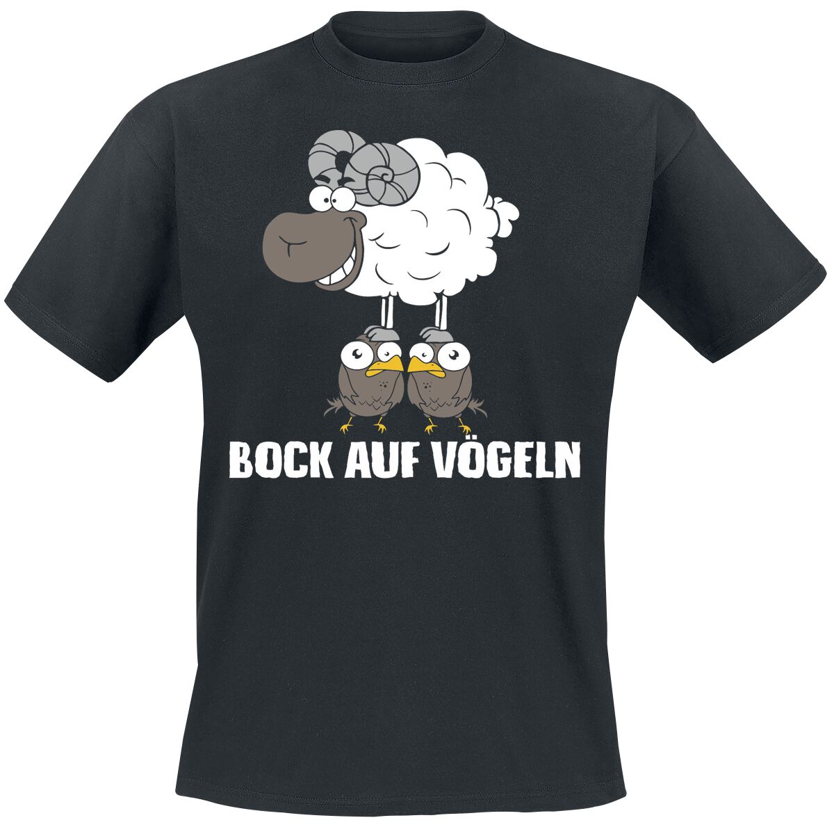 Tierisch T-Shirt - Bock auf Vögeln - XL bis 4XL - für Männer - Größe 3XL - schwarz von Tierisch