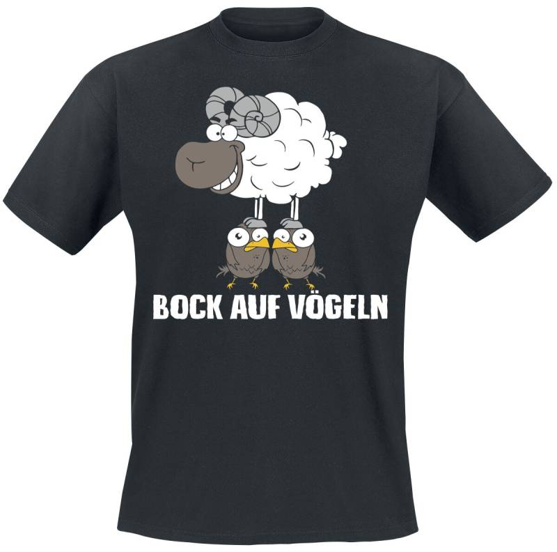 Tierisch T-Shirt - Bock auf Vögeln - M bis 4XL - für Männer - Größe XL - schwarz von Tierisch