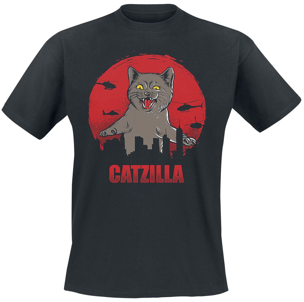 Tierisch T-Shirt - Catzilla - L bis 3XL - für Männer - Größe L - schwarz von Tierisch
