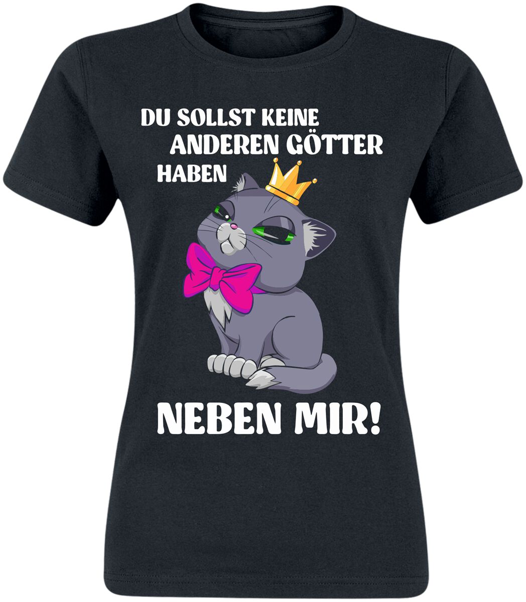 Tierisch T-Shirt - Du sollst keine anderen Götter haben - S bis XXL - für Damen - Größe XL - schwarz von Tierisch