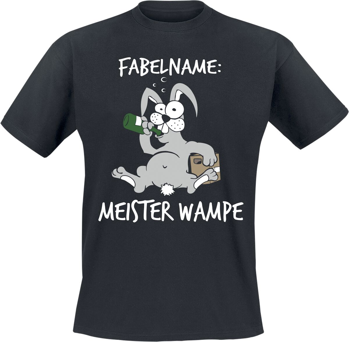 Tierisch T-Shirt - Fabelname: Meister Wampe - M bis XL - für Männer - Größe M - schwarz von Tierisch