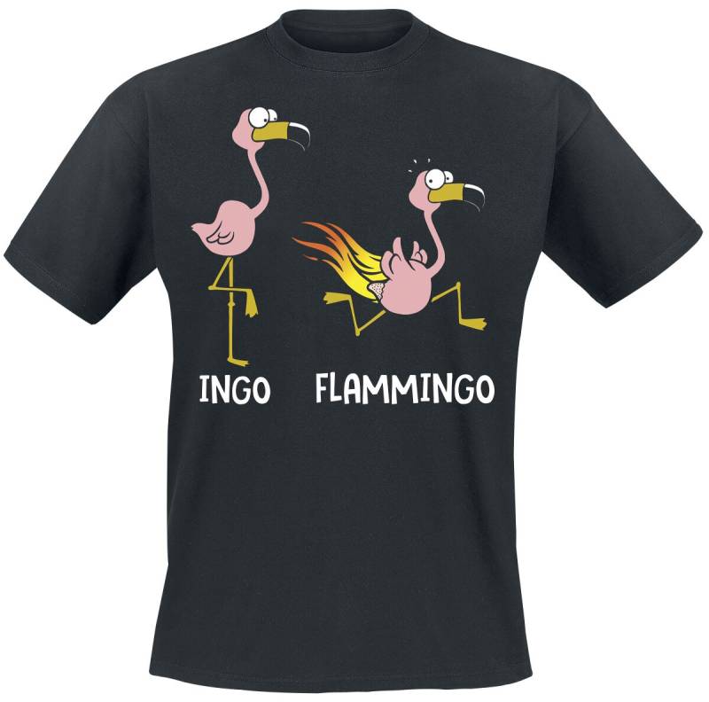 Tierisch T-Shirt - Flammingo - M bis 4XL - für Männer - Größe 3XL - schwarz von Tierisch