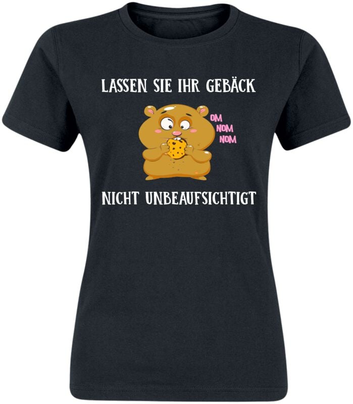Tierisch T-Shirt - Gebäck - S bis XXL - für Damen - Größe XXL - schwarz von Tierisch
