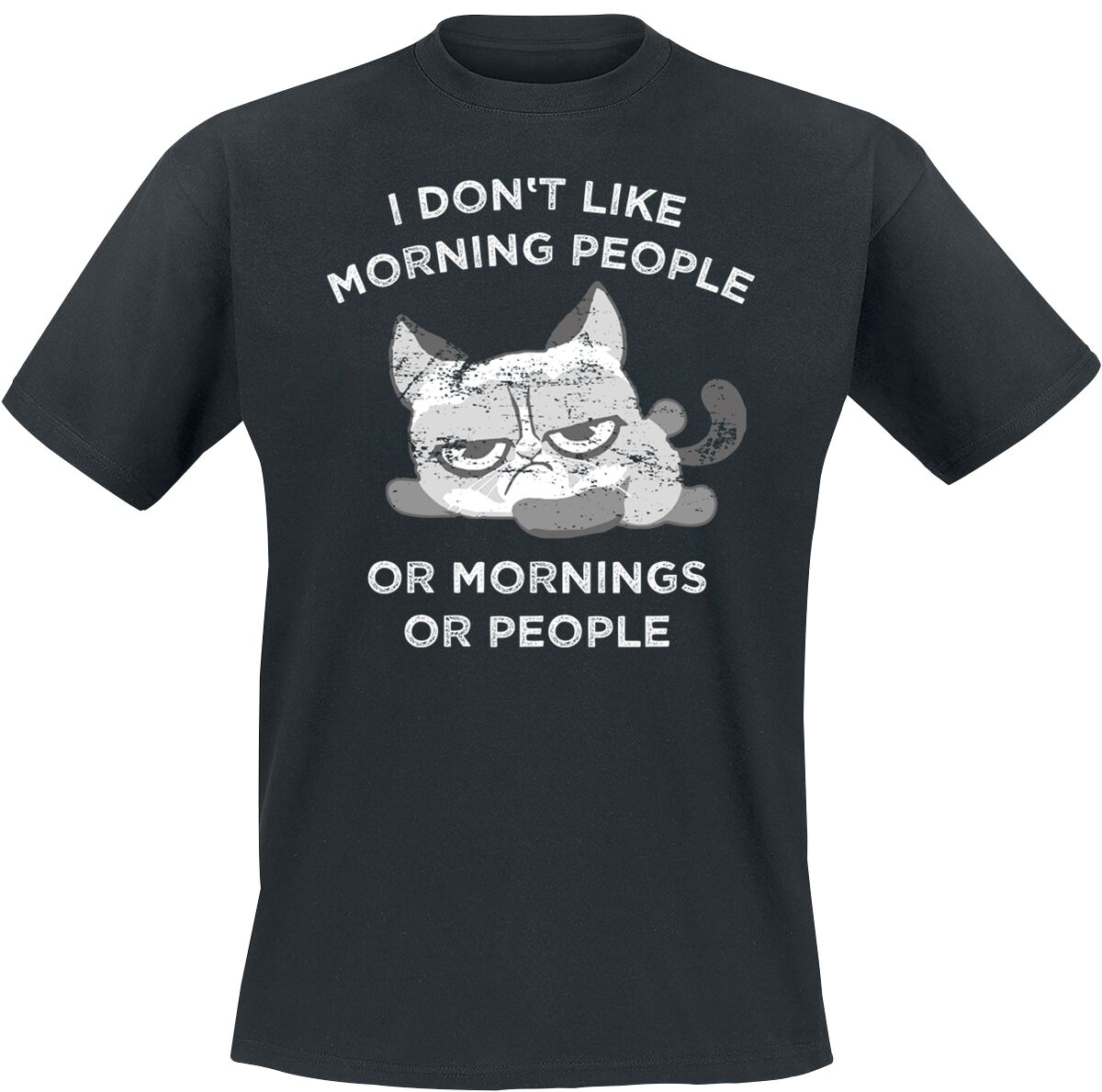 Tierisch T-Shirt - I Don't Like Morning People... - S bis 4XL - für Männer - Größe 3XL - schwarz von Tierisch