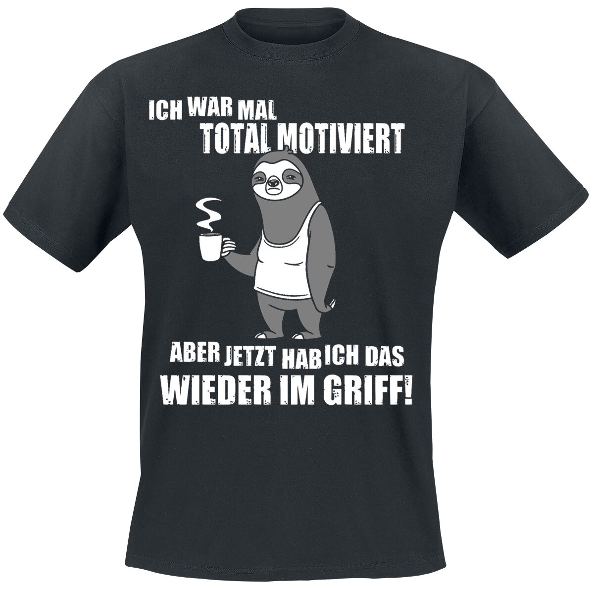 Tierisch T-Shirt - Ich war mal total motiviert aber jetzt hab ich das wieder im Griff! - M bis XXL - für Männer - Größe XXL - schwarz von Tierisch