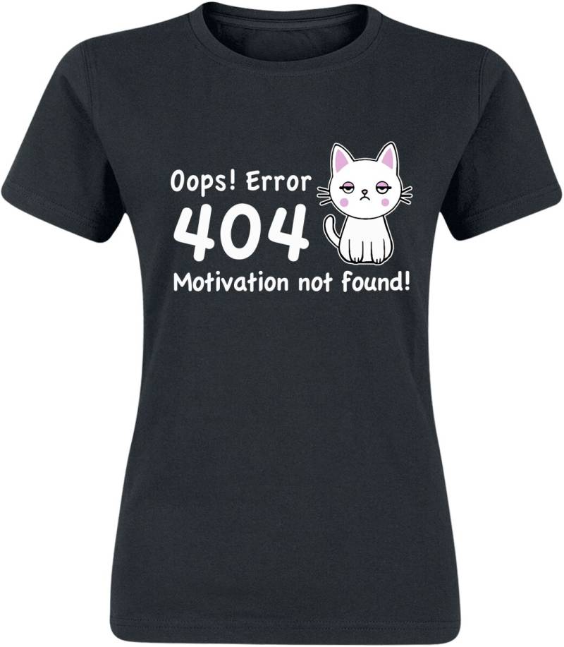 Tierisch T-Shirt - Motivation Not Found - S bis XXL - für Damen - Größe M - schwarz von Tierisch