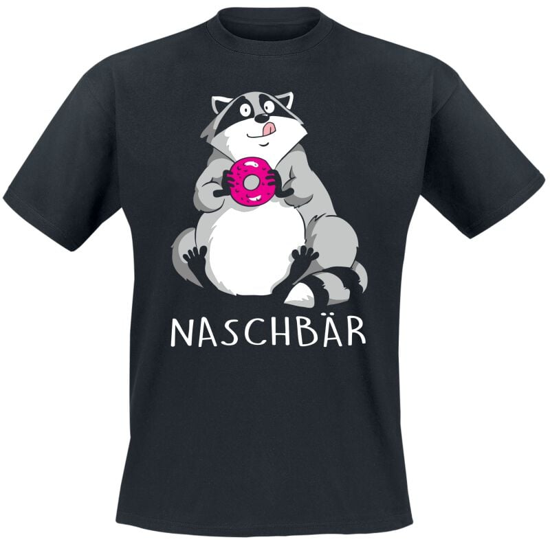 Tierisch T-Shirt - Naschbär - M bis 3XL - für Männer - Größe M - schwarz von Tierisch