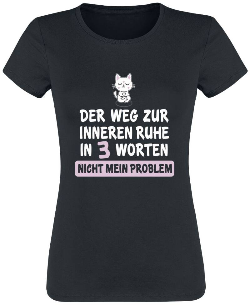 Tierisch T-Shirt - Nicht mein Problem - S bis 3XL - für Damen - Größe XXL - schwarz von Tierisch