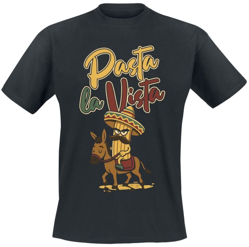 Tierisch T-Shirt - Pasta La Vista - M bis 3XL - für Männer - Größe M - schwarz von Tierisch
