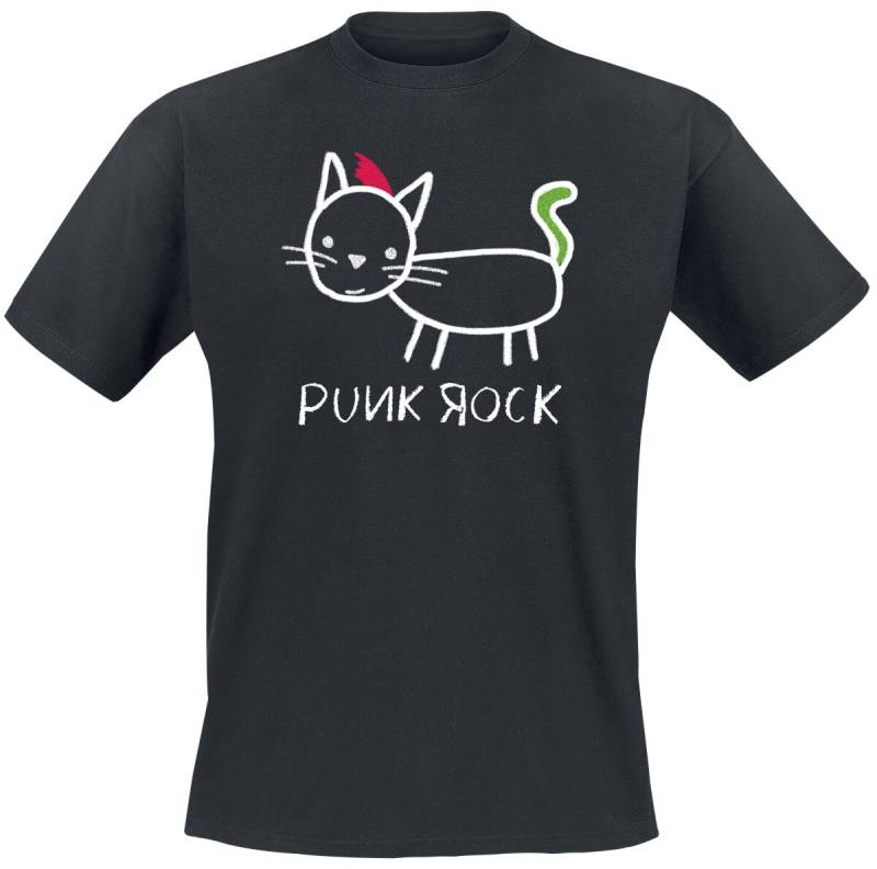 Tierisch T-Shirt - Punk Rock Katze - M bis 3XL - für Männer - Größe XL - schwarz Tierisch T-Shirt - Punk Rock Katze - M bis 3XL - für Männer - Größe XL - schwarz von Tierisch