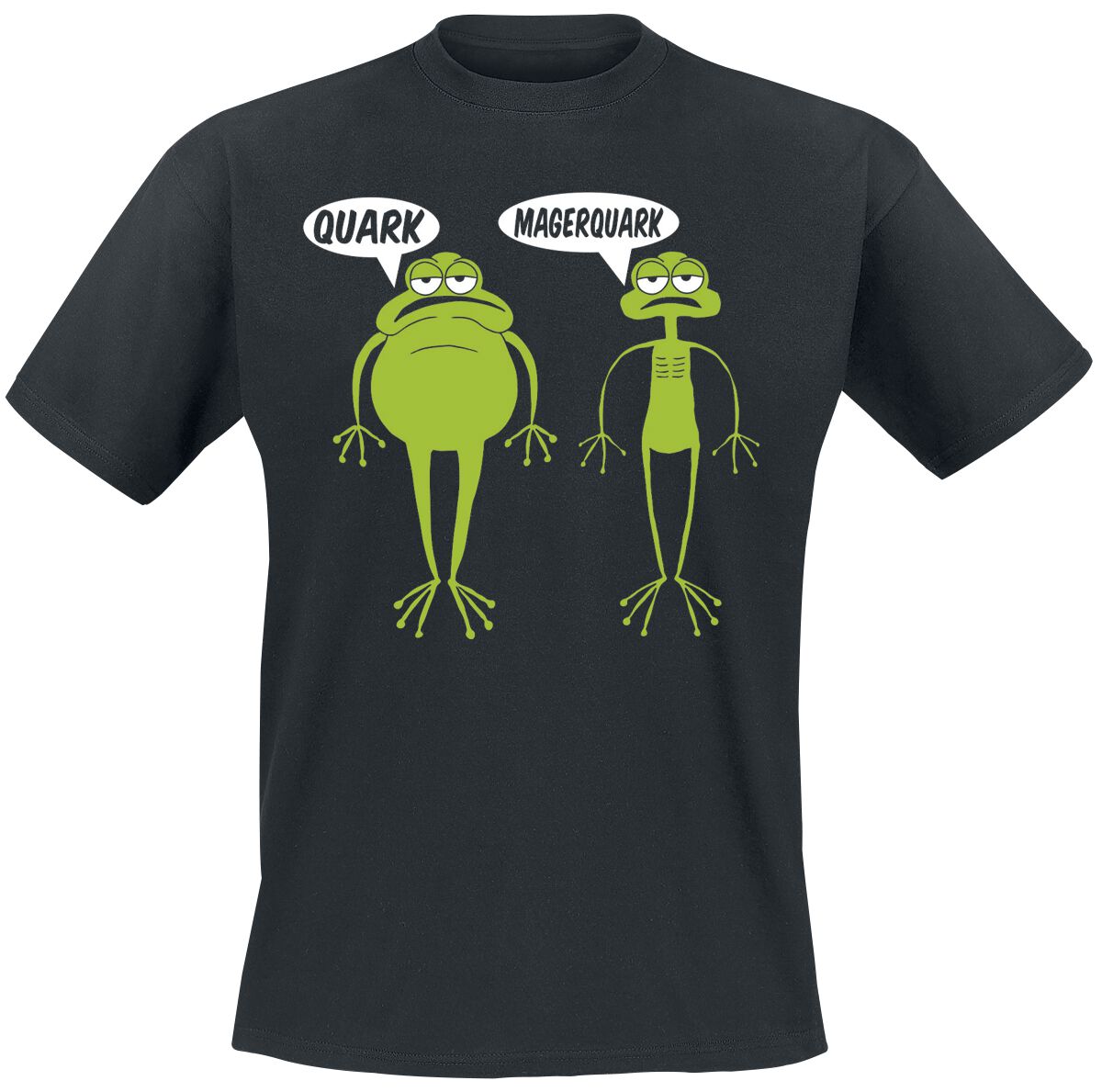 Tierisch T-Shirt - Quark Magerquark - L bis 4XL - für Männer - Größe 4XL - schwarz von Tierisch