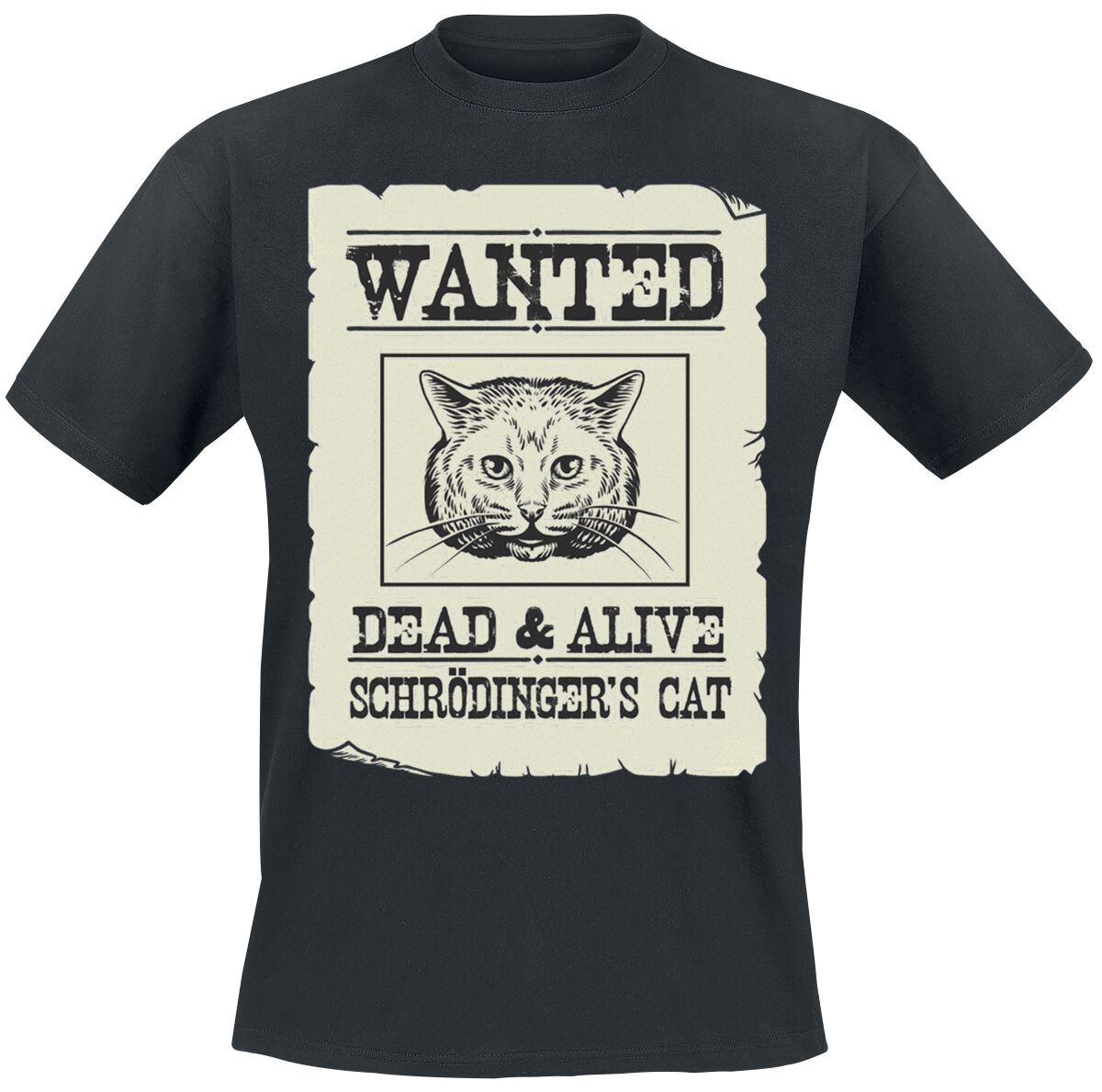 Tierisch T-Shirt - Schrödinger's Cat Is Alive - M bis 3XL - für Männer - Größe M - schwarz von Tierisch