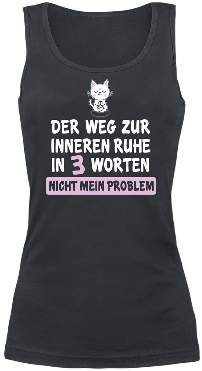 Tierisch Top - Nicht mein Problem - L bis XXL - für Damen - Größe XXL - schwarz von Tierisch