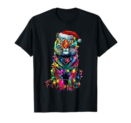 Tierisches Weihnachtsdesign T-Shirt für Unisex Erwachsene & Kinder - Klassisch, Multicolored, S, Rundhals, Winter von Tierisches Weihnachtsdesign