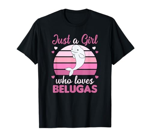 Nur Ein Mädchen, Das Belugas Süßes Tier Beluga-Wal Liebt T-Shirt von Tierliebe Ozeanwale