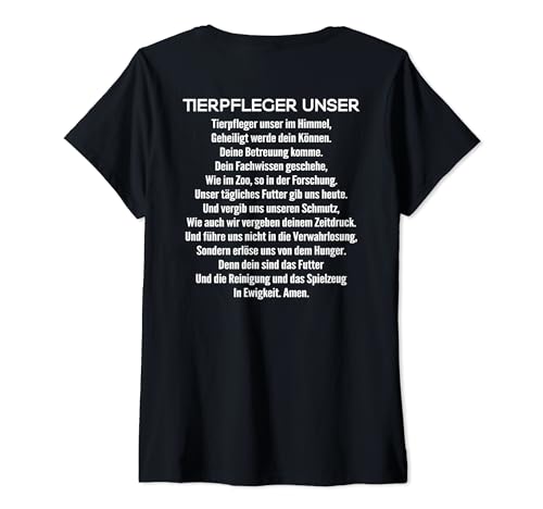 Damen Tierpfleger Unser Gebet Tierpfleger T-Shirt mit V-Ausschnitt Damen Tierpfleger Unser Gebet Tierpfleger T-Shirt mit V-Ausschnitt von Tierpfleger Designs